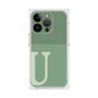 プレミアムスクエアケース with MagSafe［ オリジナル - initial two tone - U green ］