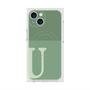 プレミアムスクエアケース with MagSafe［ オリジナル - initial two tone - U green ］