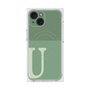 プレミアムスクエアケース with MagSafe［ オリジナル - initial two tone - U green ］