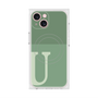 プレミアムスクエアケース with MagSafe［ オリジナル - initial two tone - U green ］