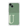 プレミアムスクエアケース with MagSafe［ オリジナル - initial two tone - U green ］