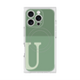 プレミアムスクエアケース with MagSafe［ オリジナル - initial two tone - U green ］