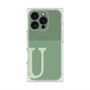 プレミアムスクエアケース with MagSafe［ オリジナル - initial two tone - U green ］
