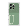 プレミアムスクエアケース with MagSafe［ オリジナル - initial two tone - U green ］