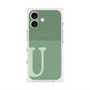 プレミアムスクエアケース with MagSafe［ オリジナル - initial two tone - U green ］
