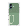 プレミアムスクエアケース with MagSafe［ オリジナル - initial two tone - U green ］