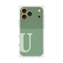 プレミアムスクエアケース with MagSafe［ オリジナル - initial two tone - U green ］