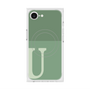 プレミアムスクエアケース with MagSafe［ オリジナル - initial two tone - U green ］