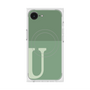プレミアムスクエアケース with MagSafe［ オリジナル - initial two tone - U green ］