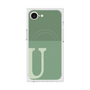 プレミアムスクエアケース with MagSafe［ オリジナル - initial two tone - U green ］
