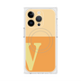 プレミアムスクエアケース with MagSafe［ オリジナル - initial two tone - V orange ］