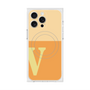 プレミアムスクエアケース with MagSafe［ オリジナル - initial two tone - V orange ］
