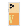 プレミアムスクエアケース with MagSafe［ オリジナル - initial two tone - V orange ］