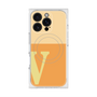 プレミアムスクエアケース with MagSafe［ オリジナル - initial two tone - V orange ］