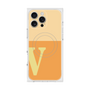 プレミアムスクエアケース with MagSafe［ オリジナル - initial two tone - V orange ］