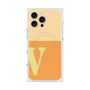 プレミアムスクエアケース with MagSafe［ オリジナル - initial two tone - V orange ］