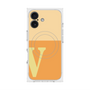 プレミアムスクエアケース with MagSafe［ オリジナル - initial two tone - V orange ］