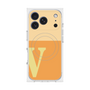 プレミアムスクエアケース with MagSafe［ オリジナル - initial two tone - V orange ］