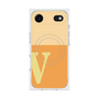 プレミアムスクエアケース with MagSafe［ オリジナル - initial two tone - V orange ］
