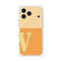 プレミアムスクエアケース with MagSafe［ オリジナル - initial two tone - V orange ］