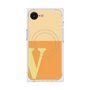 プレミアムスクエアケース with MagSafe［ オリジナル - initial two tone - V orange ］