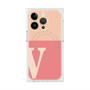 プレミアムスクエアケース with MagSafe［ オリジナル - initial two tone - V pink ］