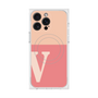 プレミアムスクエアケース with MagSafe［ オリジナル - initial two tone - V pink ］