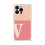 プレミアムスクエアケース with MagSafe［ オリジナル - initial two tone - V pink ］