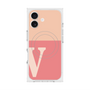 プレミアムスクエアケース with MagSafe［ オリジナル - initial two tone - V pink ］