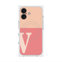 プレミアムスクエアケース with MagSafe［ オリジナル - initial two tone - V pink ］