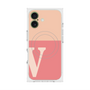 プレミアムスクエアケース with MagSafe［ オリジナル - initial two tone - V pink ］