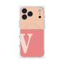 プレミアムスクエアケース with MagSafe［ オリジナル - initial two tone - V pink ］