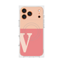プレミアムスクエアケース with MagSafe［ オリジナル - initial two tone - V pink ］