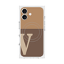 プレミアムスクエアケース with MagSafe［ オリジナル - initial two tone - V brown ］
