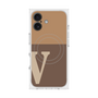 プレミアムスクエアケース with MagSafe［ オリジナル - initial two tone - V brown ］