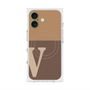 プレミアムスクエアケース with MagSafe［ オリジナル - initial two tone - V brown ］