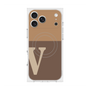 プレミアムスクエアケース with MagSafe［ オリジナル - initial two tone - V brown ］