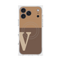 プレミアムスクエアケース with MagSafe［ オリジナル - initial two tone - V brown ］