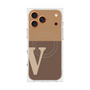 プレミアムスクエアケース with MagSafe［ オリジナル - initial two tone - V brown ］