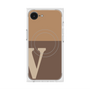 プレミアムスクエアケース with MagSafe［ オリジナル - initial two tone - V brown ］