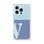 プレミアムスクエアケース with MagSafe［ オリジナル - initial two tone - V blue ］