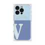 プレミアムスクエアケース with MagSafe［ オリジナル - initial two tone - V blue ］