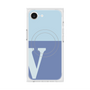 プレミアムスクエアケース with MagSafe［ オリジナル - initial two tone - V blue ］