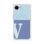プレミアムスクエアケース with MagSafe［ オリジナル - initial two tone - V blue ］