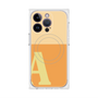 プレミアムスクエアケース with MagSafe［ オリジナル - initial two tone - A orange ］