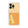 プレミアムスクエアケース with MagSafe［ オリジナル - initial two tone - A orange ］