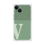プレミアムスクエアケース with MagSafe［ オリジナル - initial two tone - V green ］