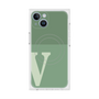 プレミアムスクエアケース with MagSafe［ オリジナル - initial two tone - V green ］