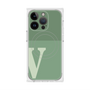 プレミアムスクエアケース with MagSafe［ オリジナル - initial two tone - V green ］