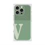プレミアムスクエアケース with MagSafe［ オリジナル - initial two tone - V green ］